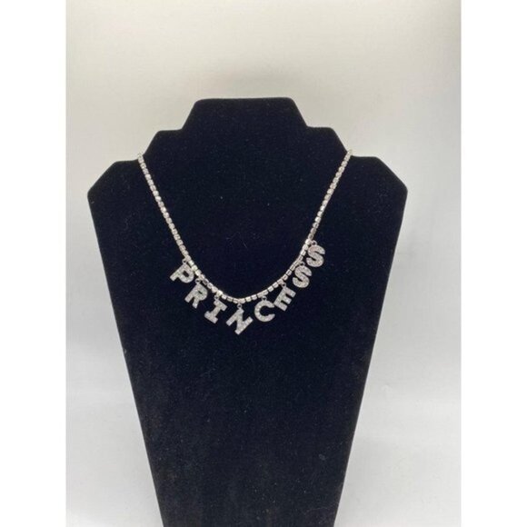 Princess Rhinestones Statement Short Necklace - Picture 2 of 9